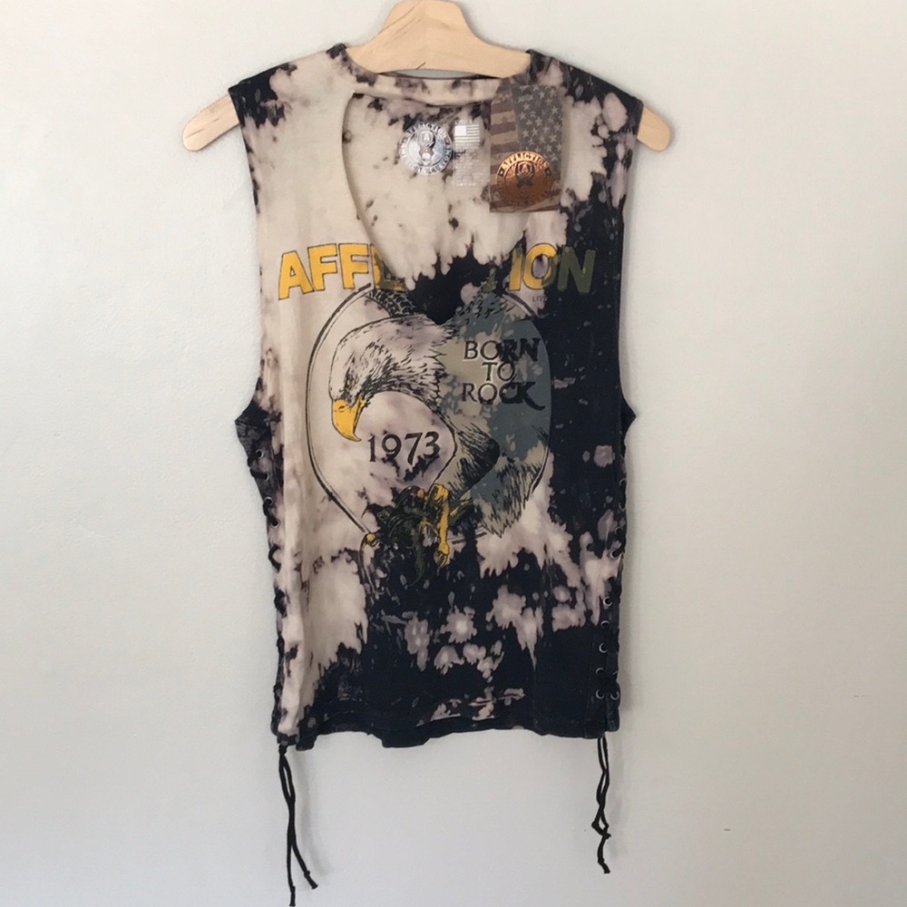 Affliction Black and White Tank Top